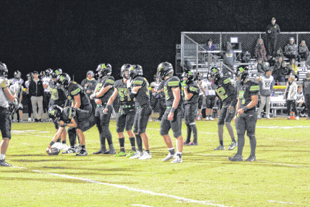 Many of Harrells Christian Academys offensive linemen, pictured here, will return next season, something Crusader head coach Clayton Hall said gives him optimism going into next year. That, he said, and other skill players that will return to the line-up in 2026-27.