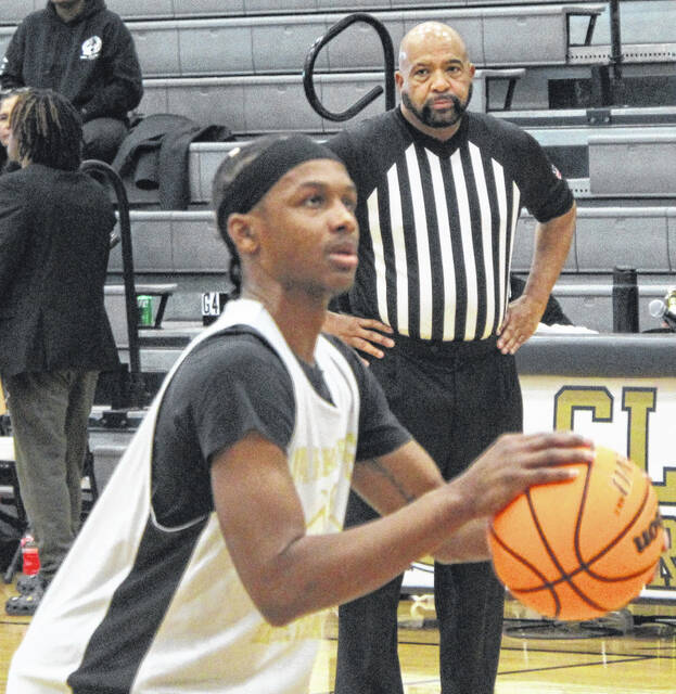 Jalen Owens from Clinton High cashes in two at the line in their teams pursuit of victory.