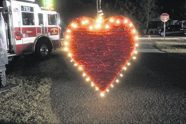 Salemburgs heart looks similar to a pinata with stars illuminating its border.
                                 Photos by Noah Britt | Sampson Independent