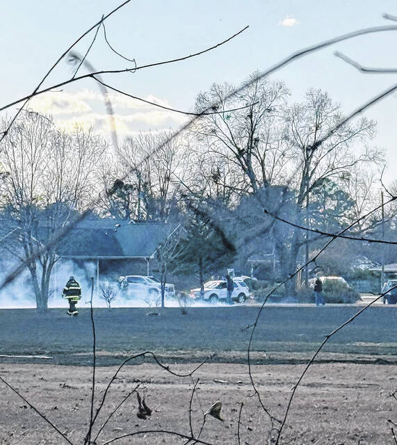 Clinton Fire Department was assisted by the NC Forestry Service to help contain and extinguish the fire.
                                 Courtesy photo | Crystal Wells