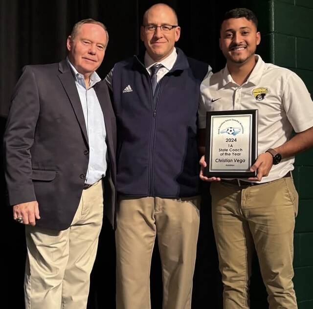 In Christian Vegas first year as head coach for Hobbton, he was voted 1A Coach of the Year by the NC Soccer Coaches Association.
                                 Courtesy photo | Hobbton High