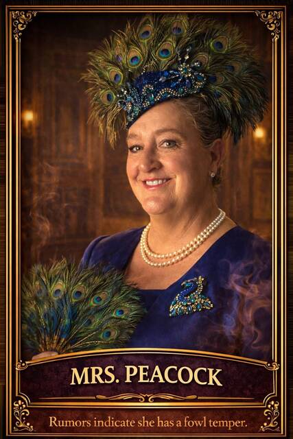 Laura Carraway as Mrs. Peacock