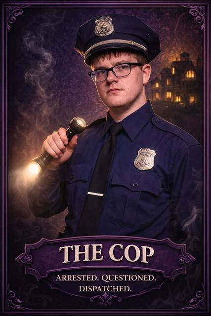 Evander Pope as The Unexpected Cop and Auxiliary Mustard