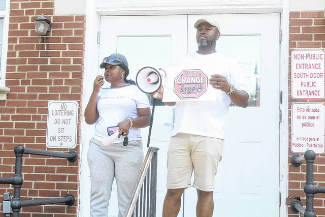 The Guns Down Fists Up march was led by George Cost Barksdale and Andreana Sellers-Barksdale, who manage the Living With A Purpose nonprofit organization.
Noah Britt | Sampson Independent