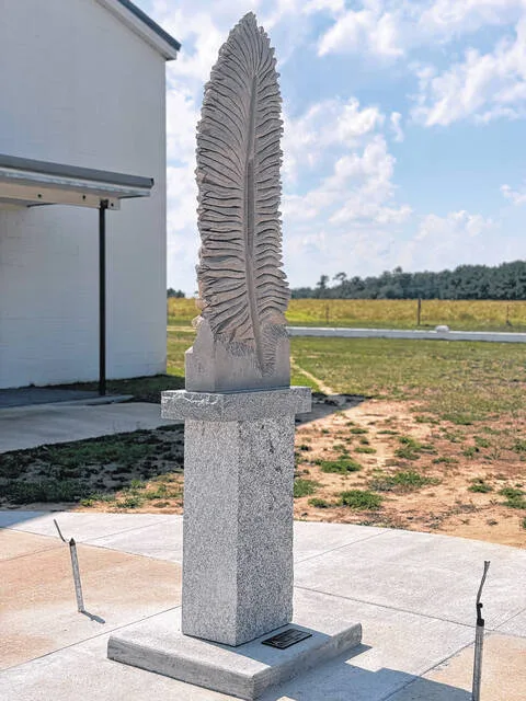 Spirit Feather by Paris Alexander now has its home at the Coharie Tribal Center