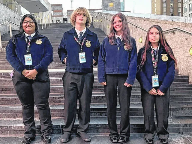 Hobbtons Intro to Horticulture team placed fifth in the state. Members are: Halery Castaneda, Aaron Johnson, Gabriella Barriere, and Yareli Pina Nunez.
                                 Courtesy Photo | Hobbton High School