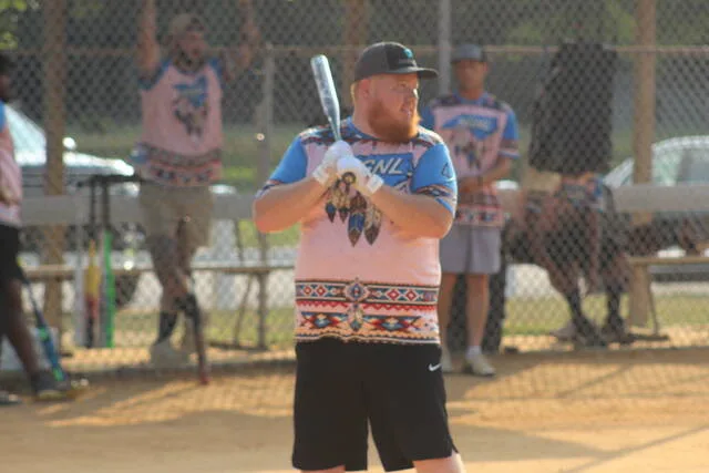NGNLs Eric Stoddard eyes the ball in the batters box in the first inning of the game.
Trevon McGlone | Sampson Independent