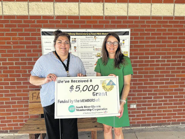 The media center at Salemburg Elementary School will become a more robust place for collaborative learning, research, technology integration, creativity and reading with the assistance of a grant through Operation Round Up. Pictured: Principal Whitney Poper and Media Coordinator Stormi Moore.