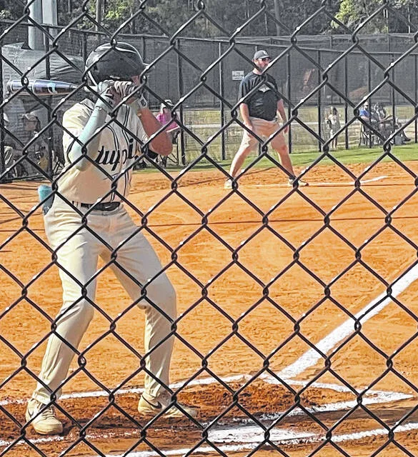 Duplin County All-Star Marshall Rumbold awaits the pitch. Rumbold plays for Harrells Christian Academy and is coached on this All-Star team by his dad, Coach Will Rumbold.
                                 Courtesy Photo | Will Rumbold