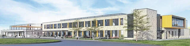 A rendering of the planned new Hobbton High School.