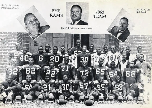 The 1963 Sampson High School football team. Willie Don Jacobs was the defensive coach for the team, working alongside Head Coach Paul J. Williams.
Courtesy photos | Lenzie Grice
