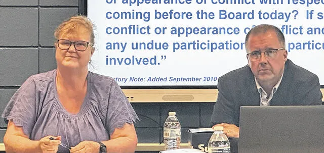 Larinda Haight, outgoing chairwoman of the Sampson Community College Board of Trustees, will trade places with Chuck Spell, who was voted in as the new 2026-27 chairman. Haight was unanimously approved to serve as the vice chairwoman of the trustee board. SCC President Dr. Bill Starling will remain as secretary.