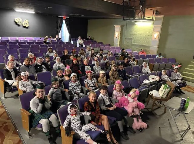 The 101 Dalmatians cast sits for notes.
                                 Courtesy photo | Linda Jewell Carr