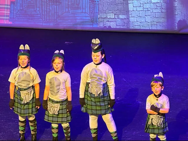 The Scotties: Madelyn Cockman, Sara Hinson, Ansleigh Carter, and Trey Cockman.
                                 Courtesy photo | Linda Jewell Carr
