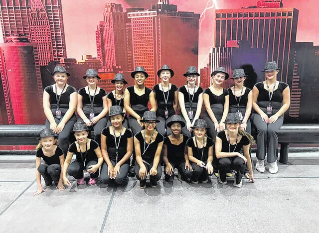 Elev8 dancers represented Sampson County on the New Amsterdam Theatre Stage on Broadway as part of the Dance the World Event in New York City. Pictured from left, front row, are: Finley Bell, Olivia Hobbs, Madison Newman, Alanah Bradshaw, Kaydence Copeland, Kinsley Bell, Chloe Hoskins; and, back row: Caroline Stafford, Caroline Andrews, Grayson Butler, JoAnna Parker, Anna Parker Andrews, Anna Simmons, Macy Bell, Caroline Butler, Libbie Best