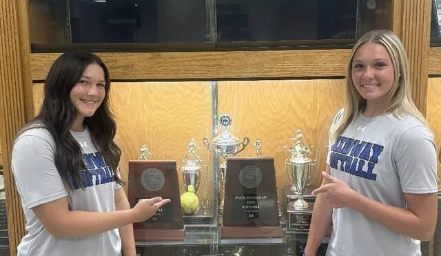 Midway seniors Mollie Bass and Kyleigh Stonerock play for the Lady Raiders softball team. Following their graduation in 2027 Bass and Stonerock committed to two Division One colleges to continue their softball career , one with Fordham and the other with Boston Univeristy, respectively.
                                 Trevon McGlone | Sampson Independent