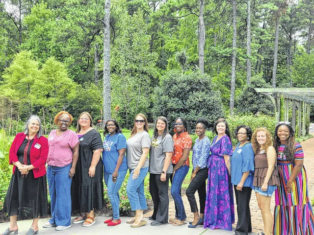 Roseboro Elementary beginning teachers and mentors pose with Byerly. LHS Lead Mentor Yadiraliz Hawks, shared in a phone interview that when she was brainstorming this workshop she knew Roseboro Elementary also had a lot of beginning teachers, and wanted to be able to include them in the workshop as well. She shared that both Roseboro Elementary principal Eric Bradley, and Lakewood High principal Nathan Chabot were instrumental in making the workshop happen, and how grateful she is to them both for believing in the importance of supporting beginning teachers.
