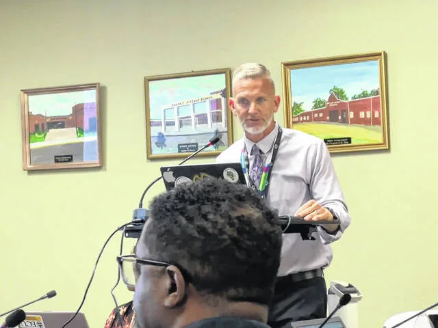 Clinton City Schools Superintendent Dr. Wesley Johnson reports enrollment numbers from the 2026-27 10-Day Report to the Board of Education last week. He said,this is the first time weve seen numbers like this, in talking about the decline in the student population.
                                 Claire Fox | Sampson Independent