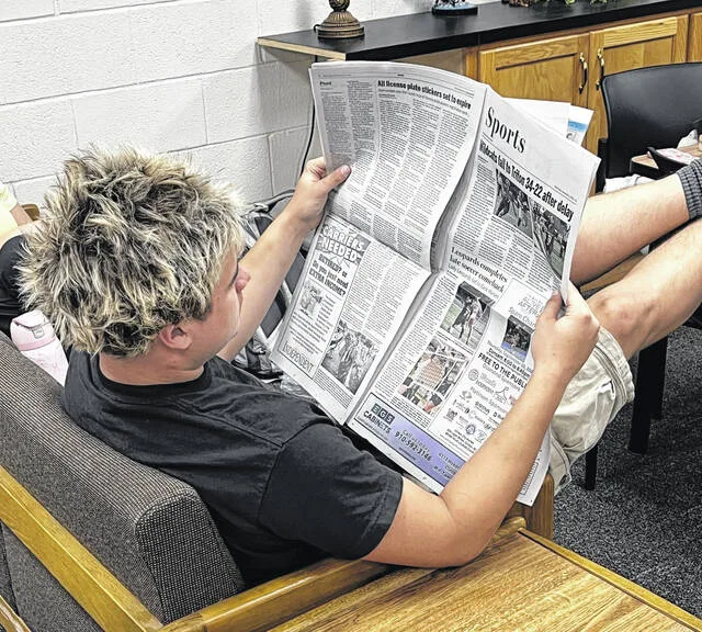 The Lakewood District Literacy Project kicked into high gear last week as the first Sampson Independent newspapers were placed into the hands of students at Lakewood High School, Roseboro-Salemburg Middle and Roseboro and Salemburg elementary schools. Here, Lakewood students Irving Martinez, Kamren Williams and Brandon Martinez enjoy time between bells reading the local news about their community, sports and schools. It was a great day, noted Literacy Project coordinator Carla Sutton.