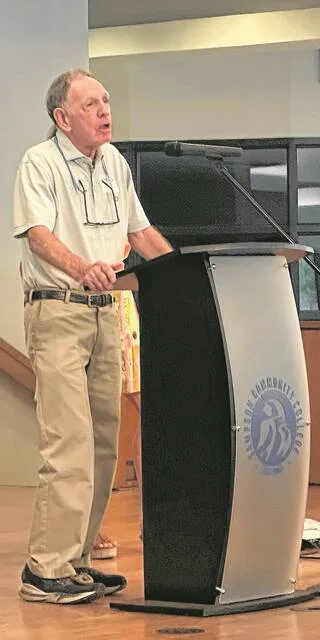 Dr. Mac Herring, a donor, took a moment to share with the crowd about his father-in-law, JT Denning, who founded what was then called the Sampson Technical Institute in the 1960s.
Photos by Claire Fox | Sampson Independent