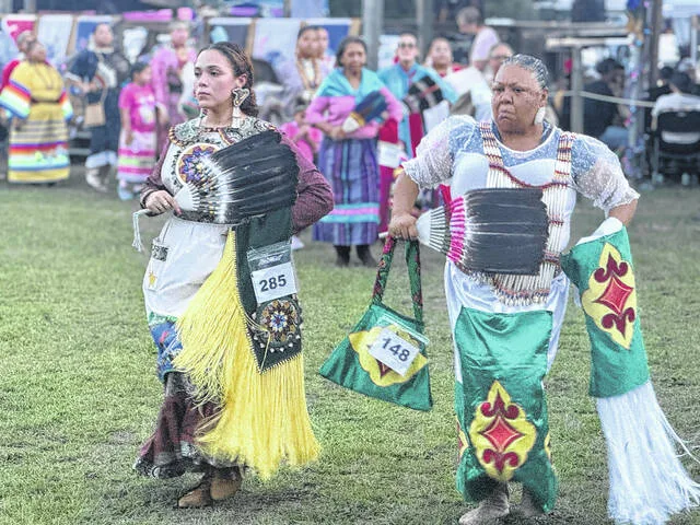 The Grand Entry for the 56th annual Coharie Indian Cultural Pow Wow this past Friday night.
                                 Dylan Atwood | Sampson Independent