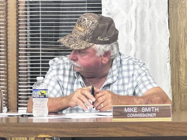 Turkey Commissioner Mike Smith responds after its pointed out during the Board of Commissioners meeting Tuesday that some ditches and shoulders appear to remain unmaintained by the Department of Transportation, commenting, I dont think thats right.
                                 Dylan Atwood | Sampson Independent